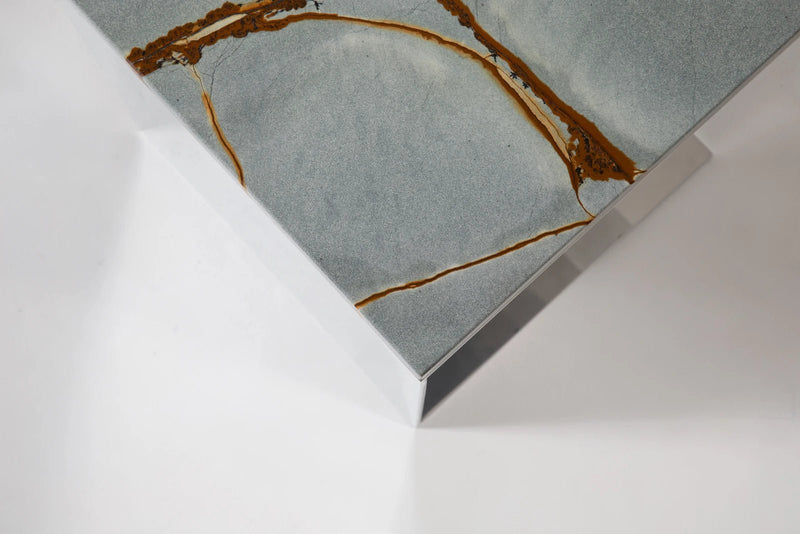 Material Studies Cube v.2 - Kalon Studios Tables - Mineral Blue - HORNE