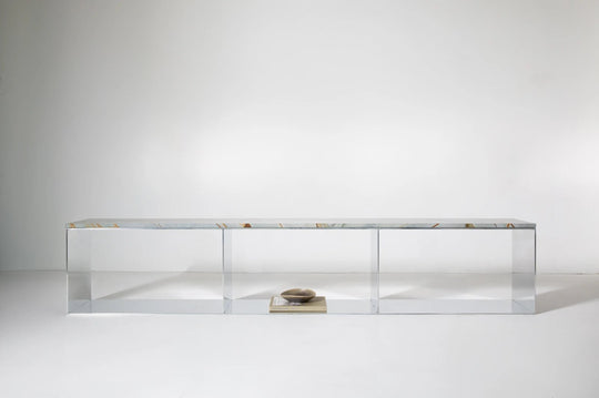Material Studies II Case Bench - Kalon Studios Stools + Benches + Ottomans - Mineral Blue - HORNE