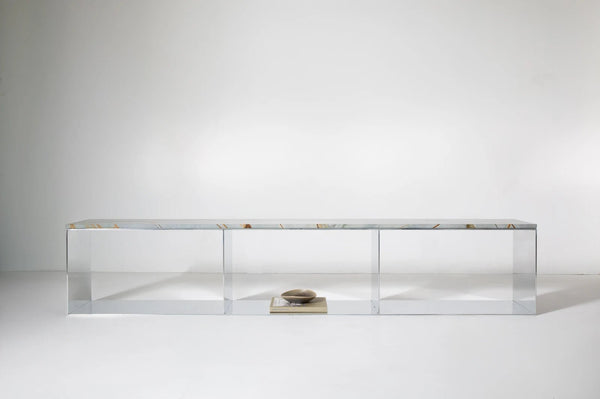 Material Studies II Case Bench - Kalon Studios Stools + Benches + Ottomans - Mineral Blue - HORNE