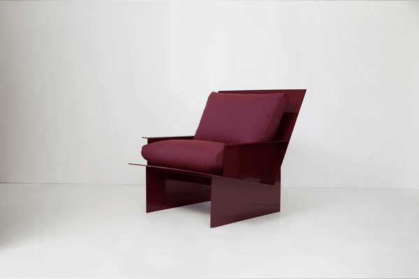 Material Studies Rugosa Chair - Kalon Studios Chairs - Lapis w/ Carmine Cushion - HORNE