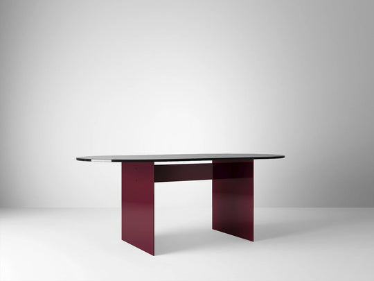 Material Studies Rugosa Dining Table - Kalon Studios Tables - Oxblood - HORNE