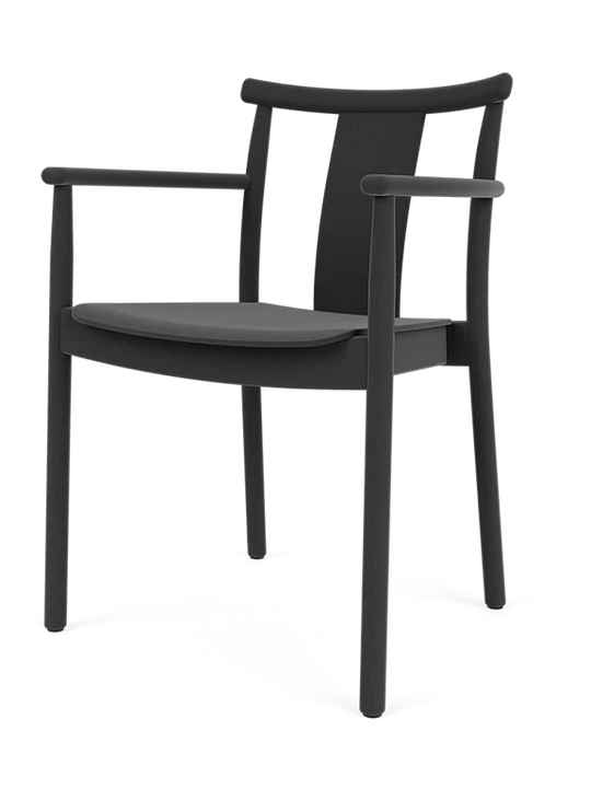 Merkur Dining Chair - Un - Upholstered - Audo Copenhagen Chairs - With Arms - Black Oak - HORNE