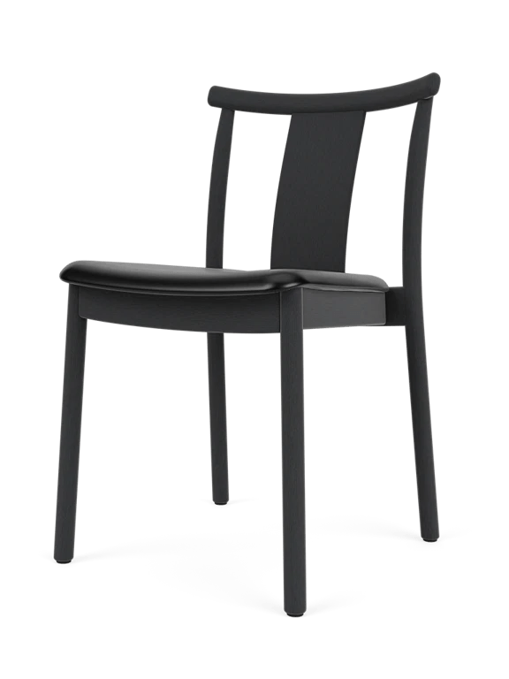 Merkur Dining Chair - Without Armrests - Audo Copenhagen Chairs - Black Oak - Bouclé 06 - HORNE