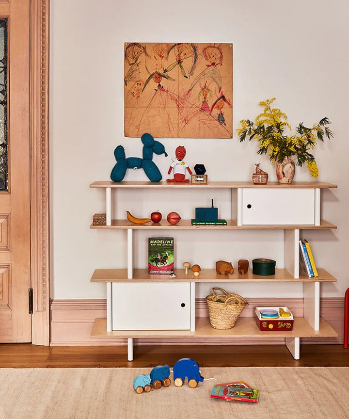 Mini Library - Oeuf - Kids + Baby - White/Walnut - HORNE