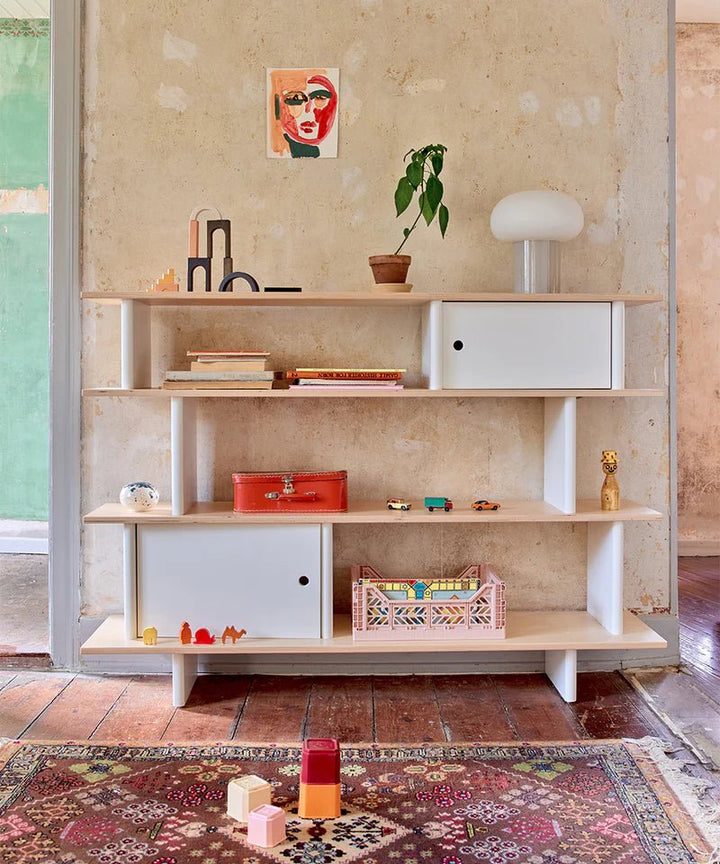 Mini Library - Oeuf - Kids + Baby - White/Walnut - HORNE