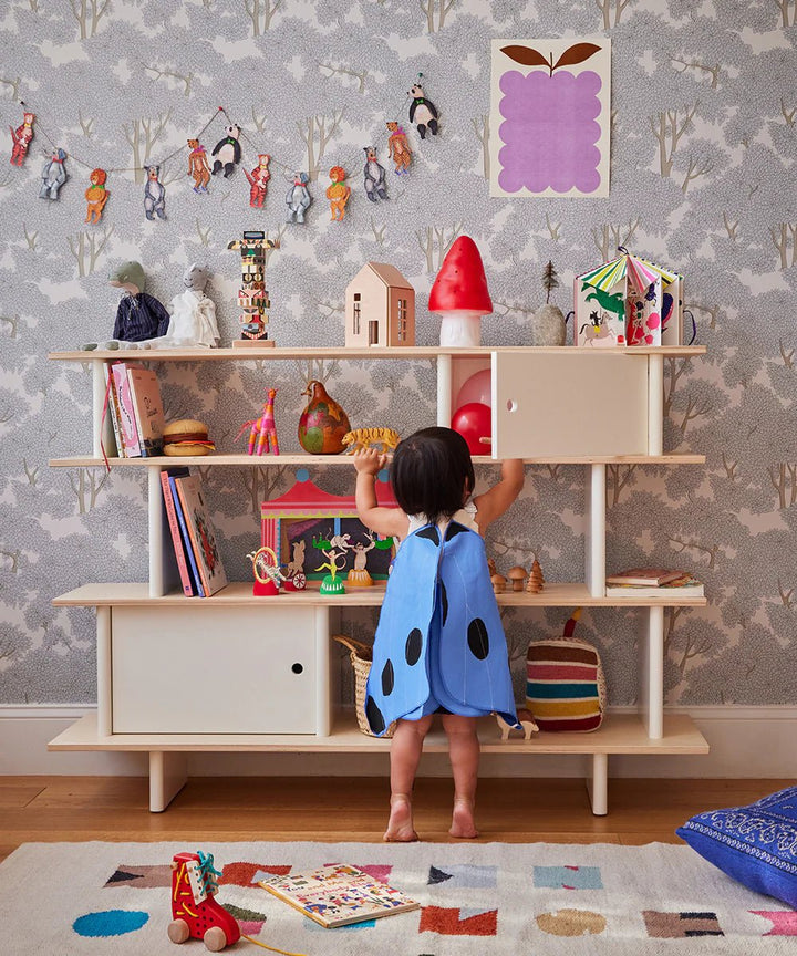 Mini Library - Oeuf Kids + Baby - White/Birch - HORNE
