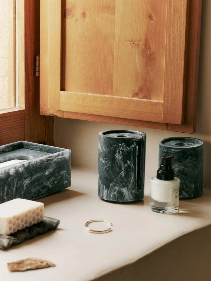 Mist Container - Ferm Living Storage + Organization - Emerald Off - White - HORNE