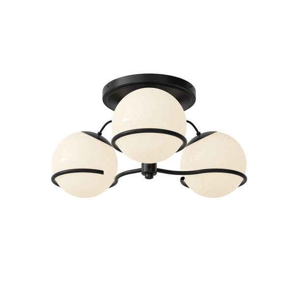 Model 2042 - 3 Opaline Spheres - Astep Floor Lamps - HORNE