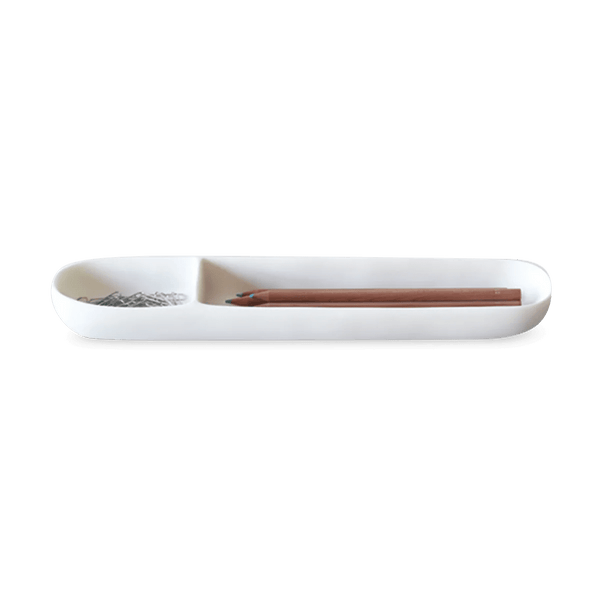 Modern Office Pencil Tray - Tina Frey Serveware - White - HORNE