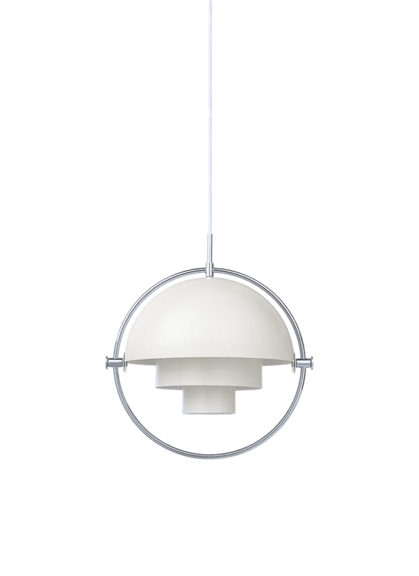 Multi-Lite Pendant - Chrome - Gubi Pendants - Chrome - White Semi Matt - HORNE