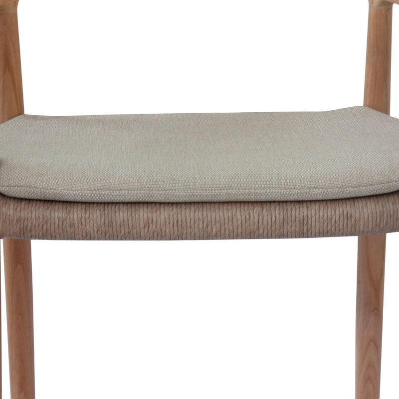 Naxos Arm Chair - BETACO Chairs - w/Seat Cushion / Linen Wicker / Teak / Cico 271 - HORNE