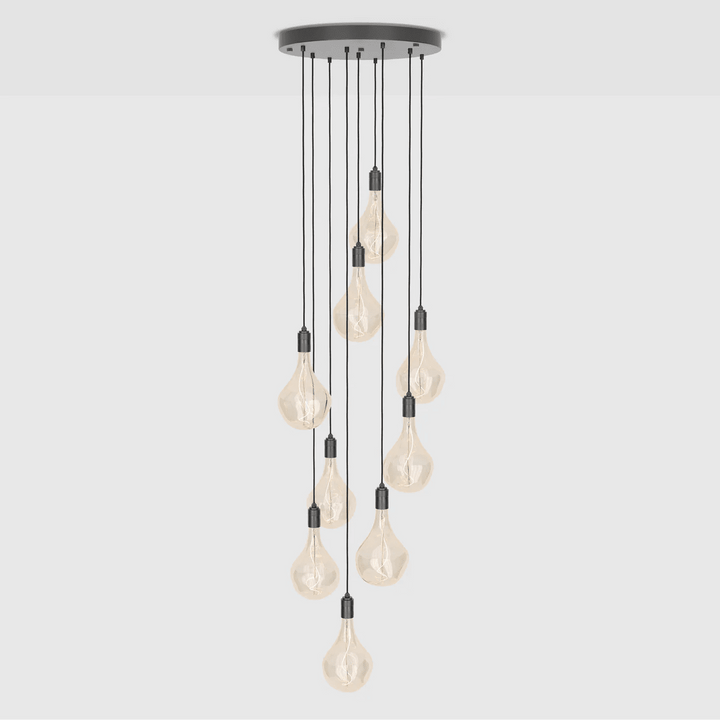 Nine Pendant + Voronoi II - Tala Cluster Pendants - Graphite + Voronoi II - HORNE