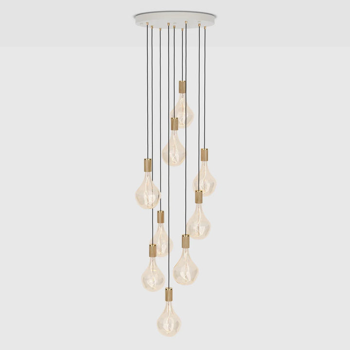 Nine Pendant + Voronoi II - Tala Cluster Pendants - Oak + Voronoi II - HORNE