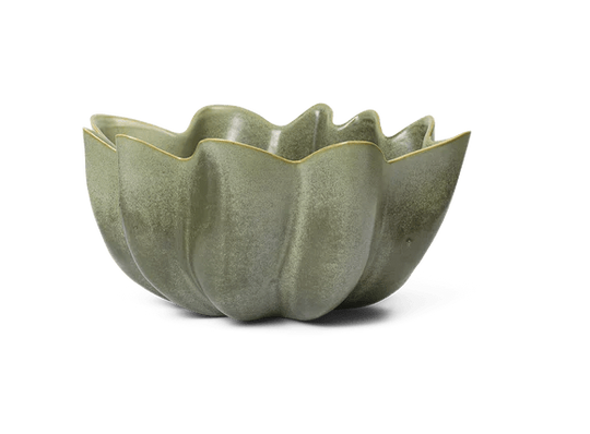 Nium Bowl - Ferm Living Serveware - Small - Dark Sage - HORNE
