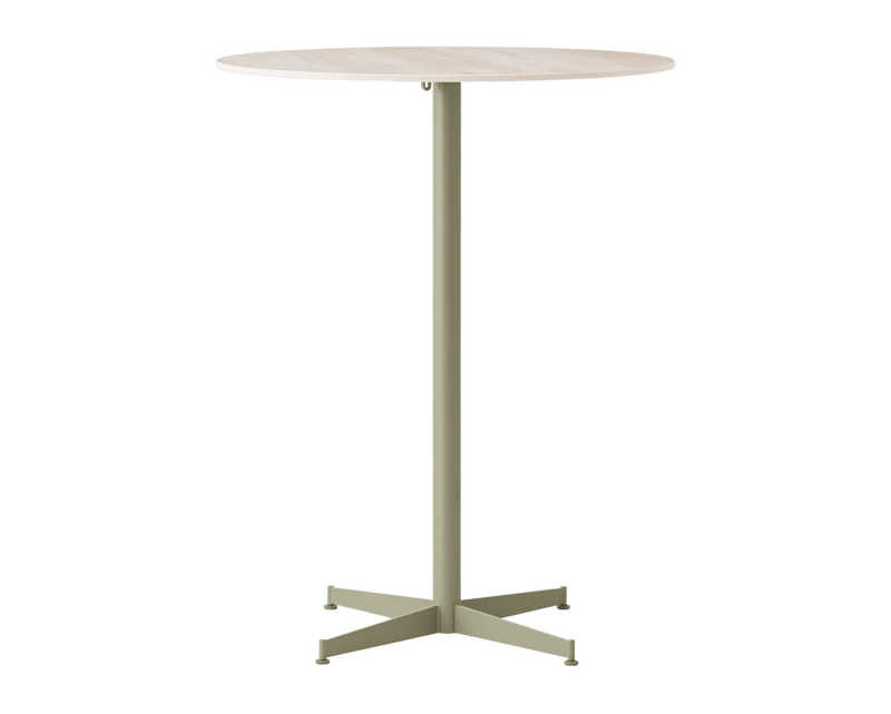 Nook Bar Table - Audo Copenhagen Tables + Desks - Ø24 in - Olive - Estremoz Marble - HORNE