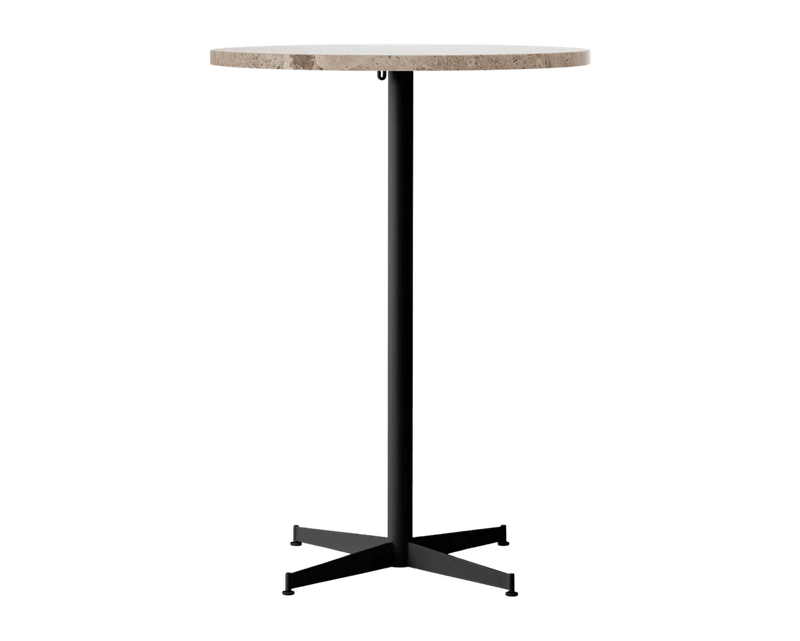 Nook Bar Table - Audo Copenhagen Tables + Desks - Ø24 in - Olive - Estremoz Marble - HORNE