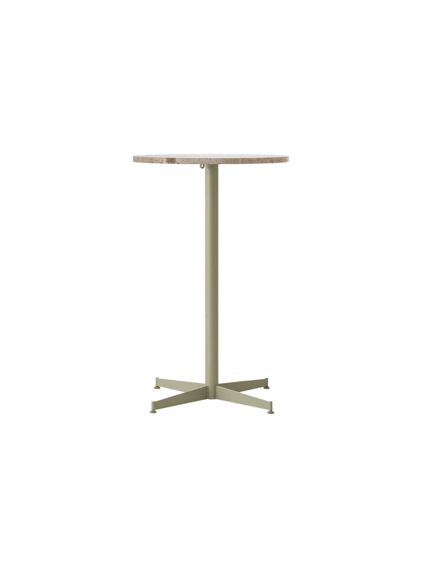 Nook Counter Table - Audo Copenhagen Tables + Desks - Ø24 in - Olive - Kunis Breccia - HORNE