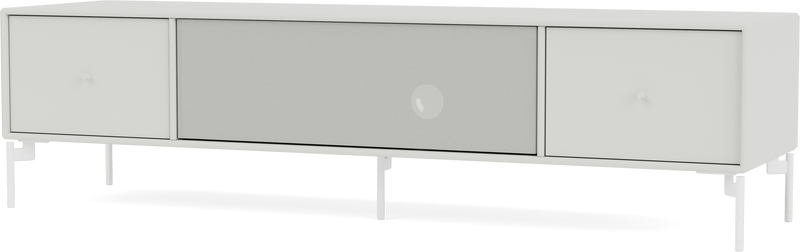 Octave II TV & Sound Bench - With Legs - Montana - Sideboards + Cabinets - Anthracite - Matte Chrome - HORNE