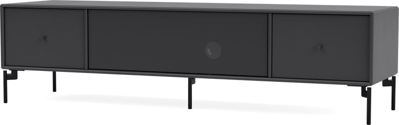 Octave II TV & Sound Bench - With Legs - Montana - Sideboards + Cabinets - Anthracite - Matte Chrome - HORNE