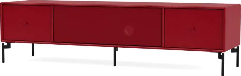 Octave II TV & Sound Bench - With Legs - Montana - Sideboards + Cabinets - Anthracite - Matte Chrome - HORNE