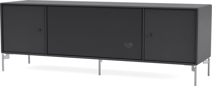 Octave III TV Table - With Legs - Montana - Sideboards + Cabinets - Anthracite - Matte Chrome - HORNE