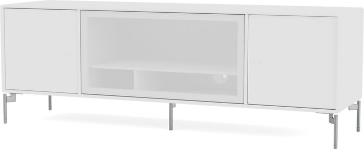 Octave III TV Table - With Legs - Montana - Sideboards + Cabinets - New White - Matte Chrome - HORNE