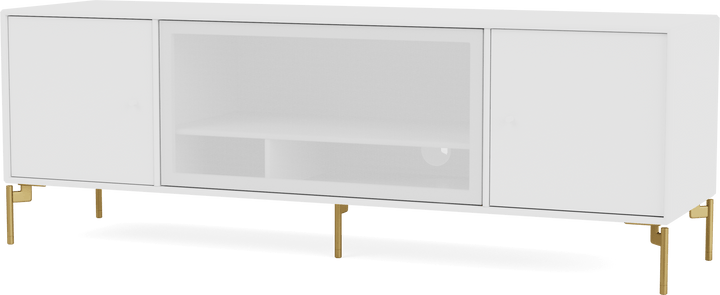 Octave III TV Table - With Legs - Montana - Sideboards + Cabinets - New White - Brass - HORNE