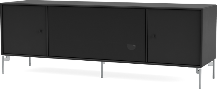 Octave III TV Table - With Legs - Montana - Sideboards + Cabinets - Black - Matte Chrome - HORNE