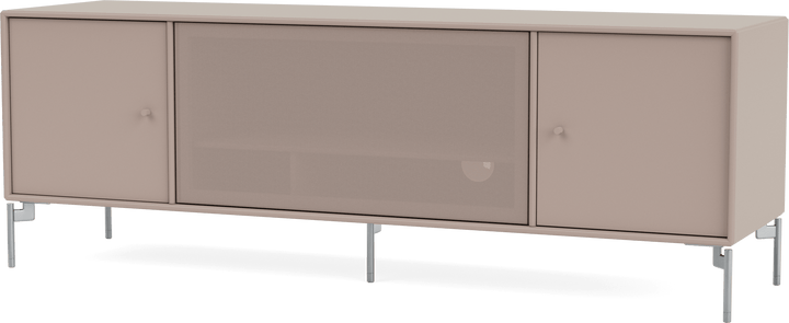Octave III TV Table - With Legs - Montana - Sideboards + Cabinets - Mushroom - Matte Chrome - HORNE