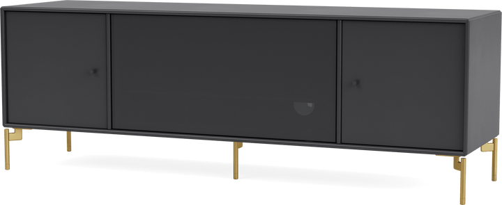Octave III TV Table - With Legs - Montana - Sideboards + Cabinets - Anthracite - Brass - HORNE