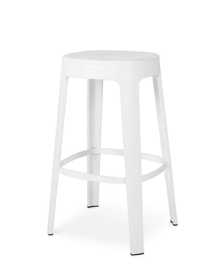 Ombra Bar Stool - RS Barcelona - Stools + Benches + Ottomans - No Backrest - White - HORNE