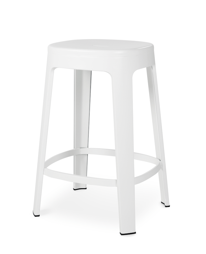 Ombra Counter Stool - RS Barcelona - Stools + Benches + Ottomans - No Backrest - White - HORNE