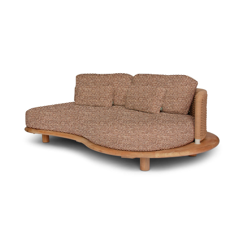 Orosei Modular Sofa - BETACO Sofas - Modular 2-Seater Sofa - Left / Bronze Rope / Teak / Cico 273 - HORNE