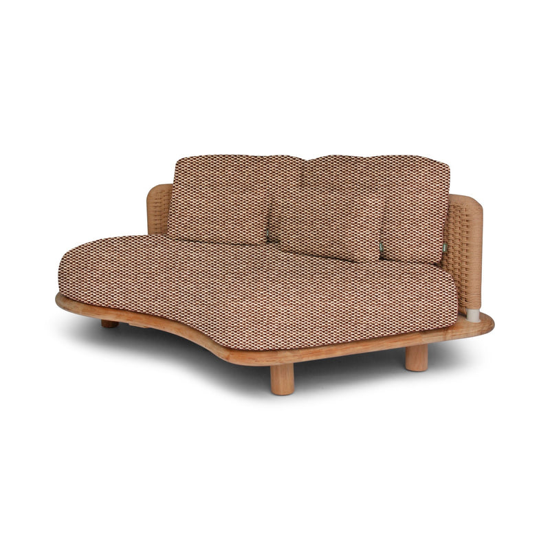 Orosei Modular Sofa - BETACO Sofas - Modular 2-Seater Sofa - Left / Bronze Rope / Teak / Cico 273 - HORNE