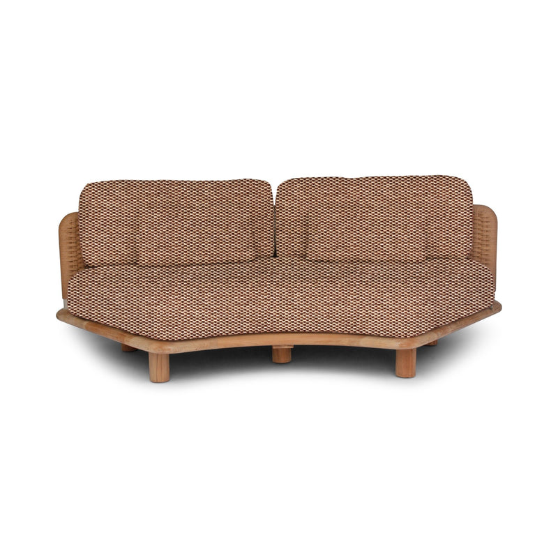 Orosei Modular Sofa - BETACO Sofas - Modular 2-Seater Sofa - Left / Bronze Rope / Teak / Cico 273 - HORNE