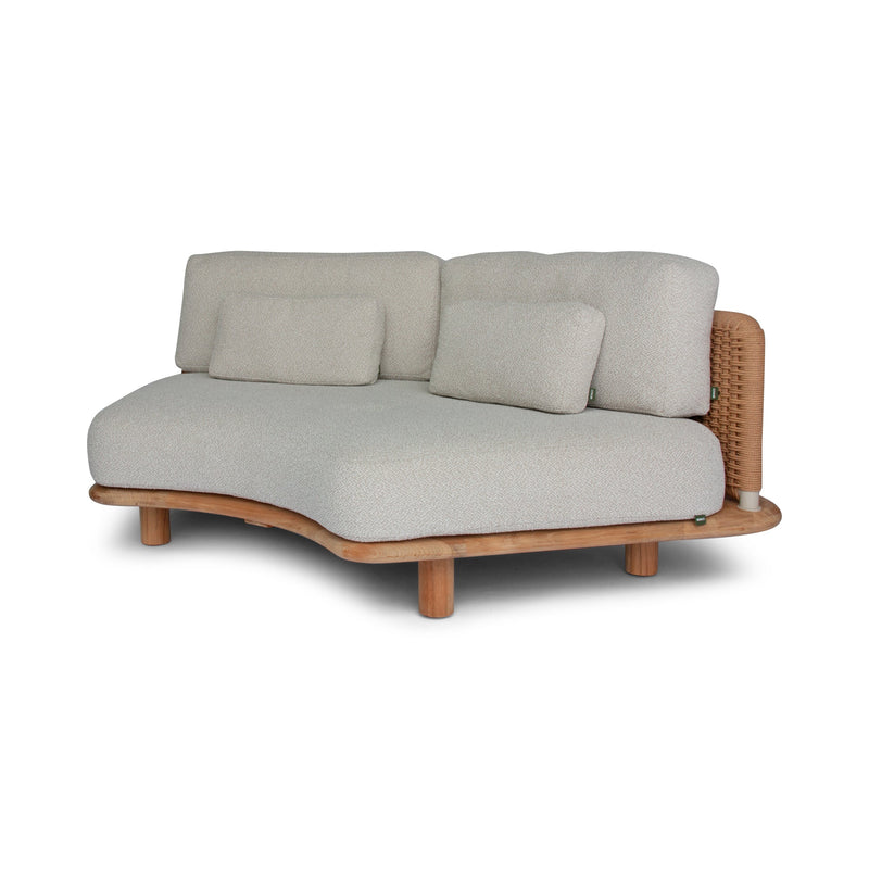 Orosei Modular Sofa - BETACO Sofas - Modular 2-Seater Sofa - Left / Bronze Rope / Teak / Cico 273 - HORNE