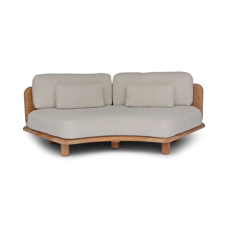 Orosei Modular Sofa - BETACO Sofas - Modular 2-Seater Sofa - Left / Bronze Rope / Teak / Cico 273 - HORNE