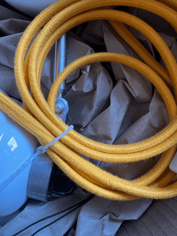 Outlet - Hector Bibendum Wall - Plug, Switch, & Cable - Yellow - Original BTC Table + Task - HORNE