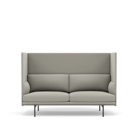 Outline Highback Sofa 100 - 2 - Seater - Muuto Sofas - Black - Attire 1 - HORNE