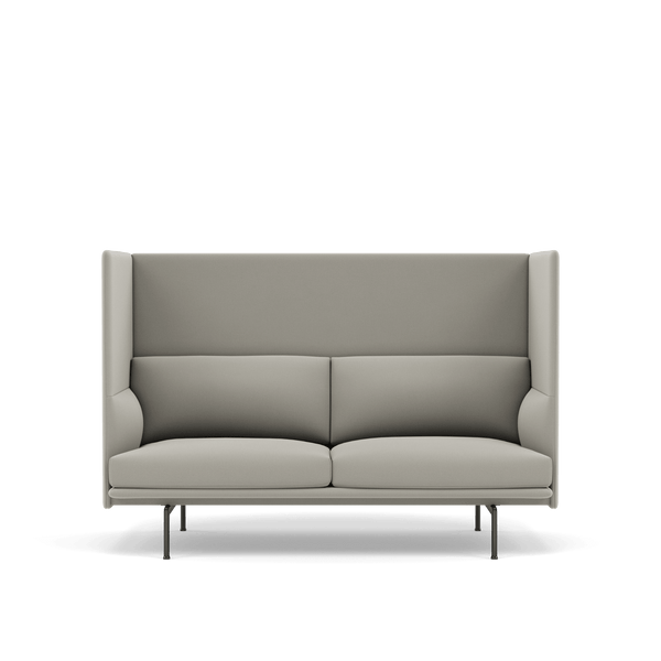 Outline Highback Sofa 100 - 2 - Seater - Muuto Sofas - Black - Attire 1 - HORNE