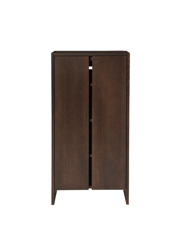 Parcel Hallway Cabinet - H110 - Ferm Living Storage + Organization - Dark Stained Oak - HORNE