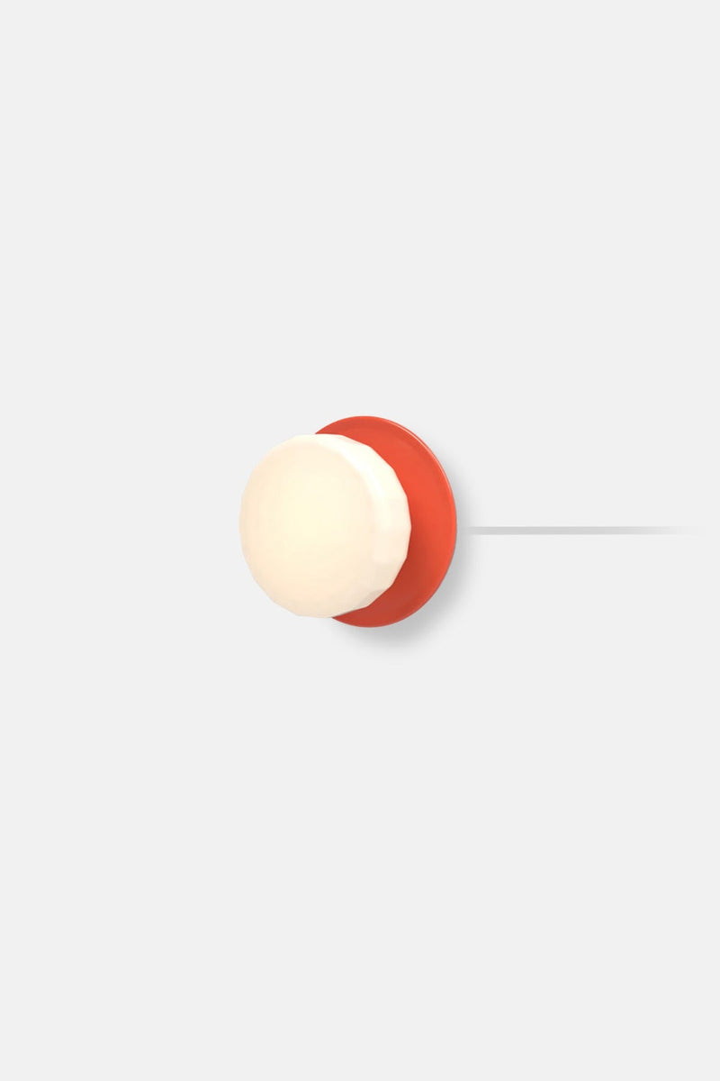 Pastille 1 Disc Corded - Faceted - RBW Lighting - Matte White - 2700K (warm white) - Corded Plug - in (Back) / 120V Input - HORNE