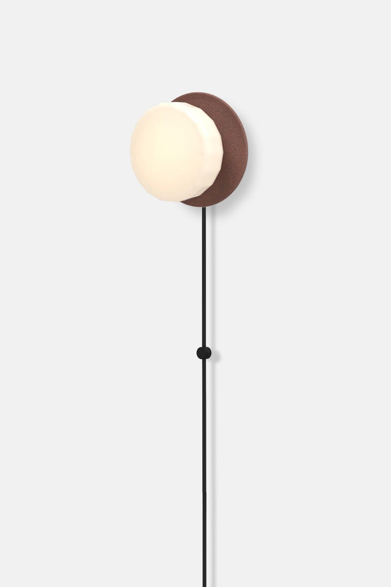 Pastille 1 Disc Corded - Faceted - RBW Lighting - Matte White - 2700K (warm white) - Corded Plug - in (Back) / 120V Input - HORNE