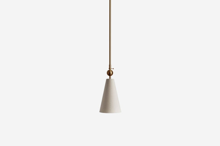 Pendolo Pendant I - Workstead Pendants - Medium - Natural Linen - Lost Brass - HORNE