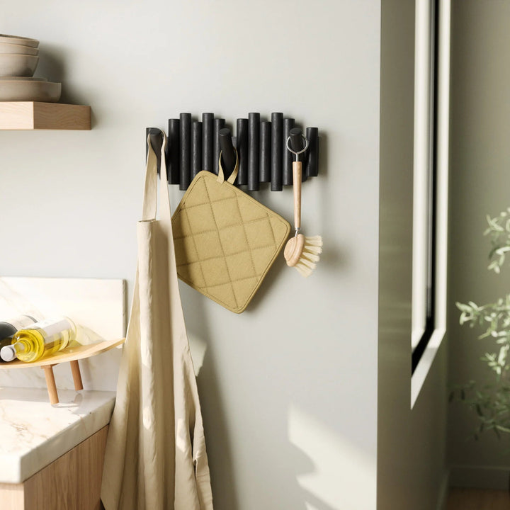 Picket Wall Hook - Umbra Hooks, Racks & Coat Stands - Black - 5-Hook - HORNE