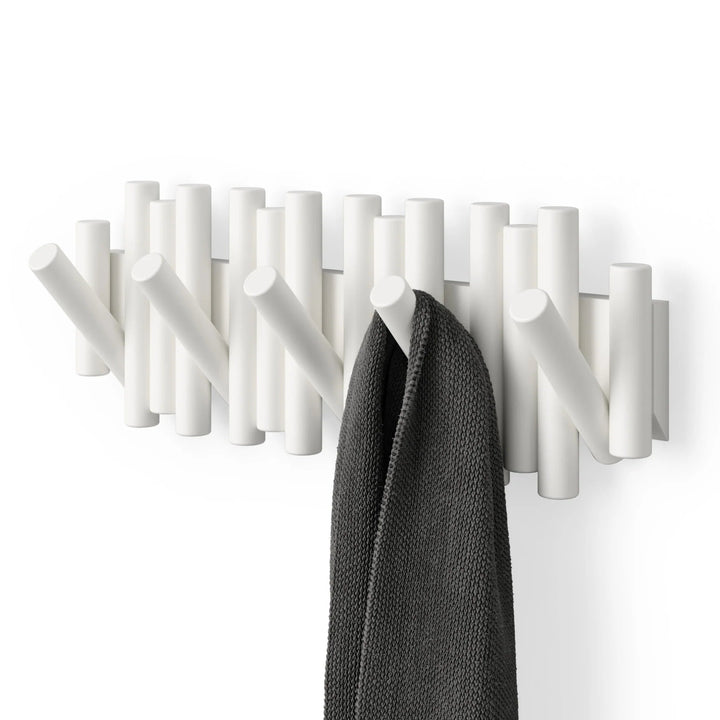 Picket Wall Hook - Umbra Hooks, Racks & Coat Stands - White - 5-Hook - HORNE