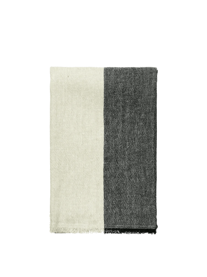 Pila Linen Throw - Ferm Living Blankets + Throws + Pillows - Khaki/Aged Gold - HORNE