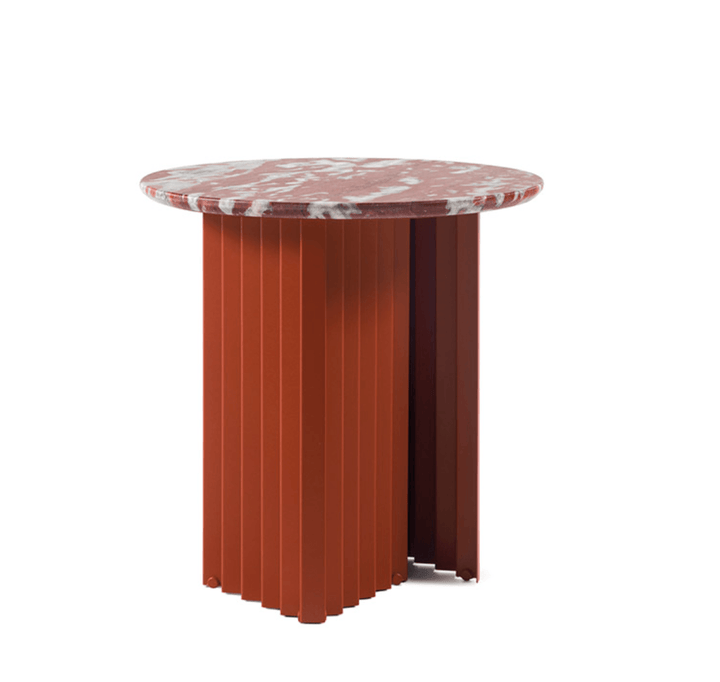 Plec Round Coffee Table - Small - RS Barcelona - Tables + Desks - Red Francia Marble - HORNE
