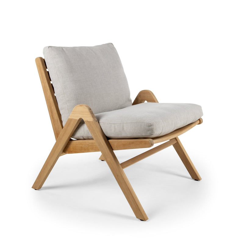 Positano Lounge Chair - BETACO Chairs - Teak / Flax Vintage - HORNE