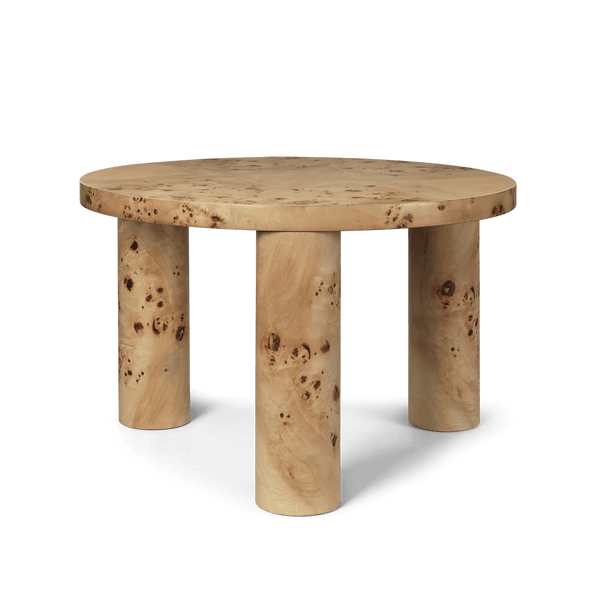 Post Coffee Table - Small - Poplar Burl Veneer